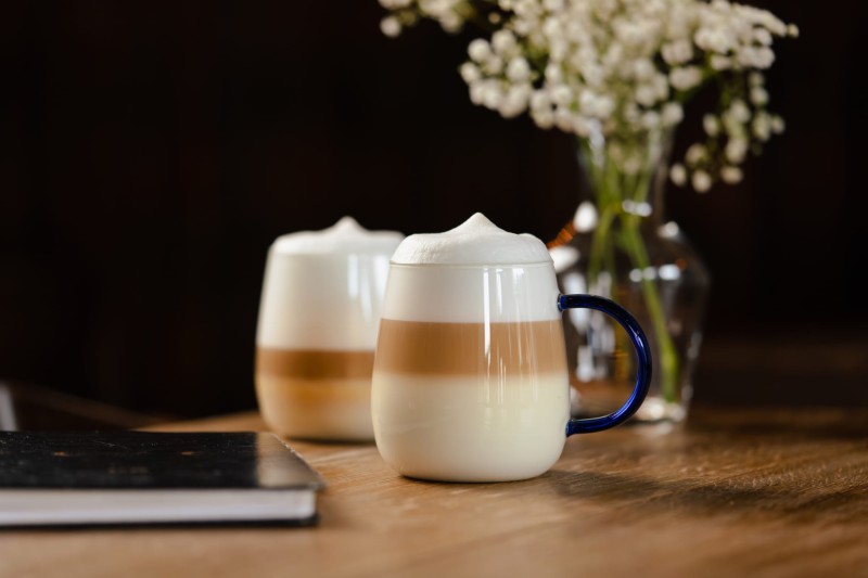 Komplet 2 szklanek z niebieskim uchem 400 ml Bolla