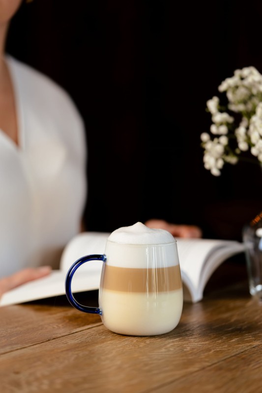 Komplet 2 szklanek z niebieskim uchem 400 ml Bolla