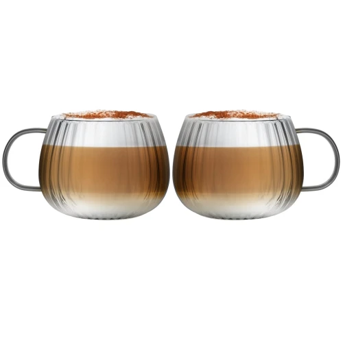 Komplet 2 szklanek z szarym uchem Tulip 350 ml