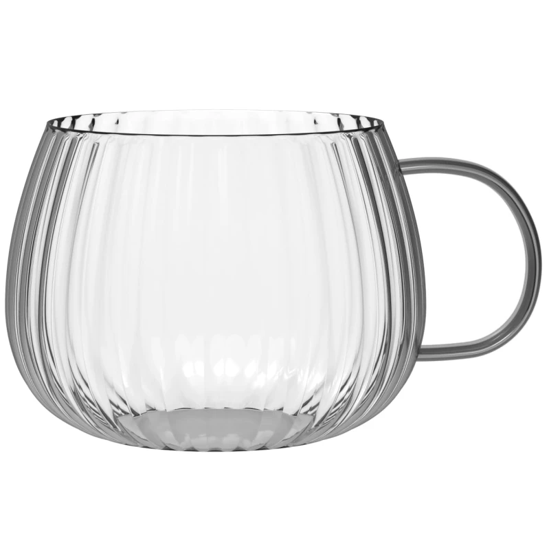 Komplet 2 szklanek z szarym uchem Tulip 350 ml