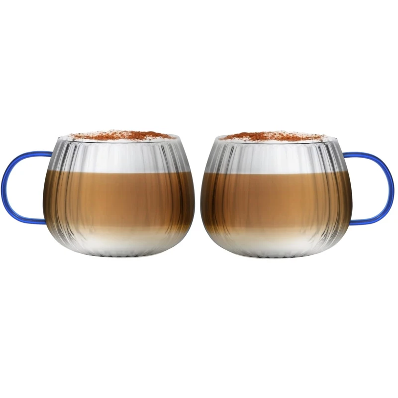 Komplet 2 szklanek z niebieskim uchem 350 ml Tulip