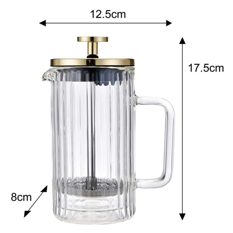 Zaparzacz tłokowy French Press do kawy herbaty 350ml KLAUSBERG