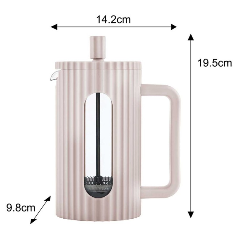 Zaparzacz tłokowy French Press do kawy herbaty 600ml KLAUSBERG KB-7749 różowy