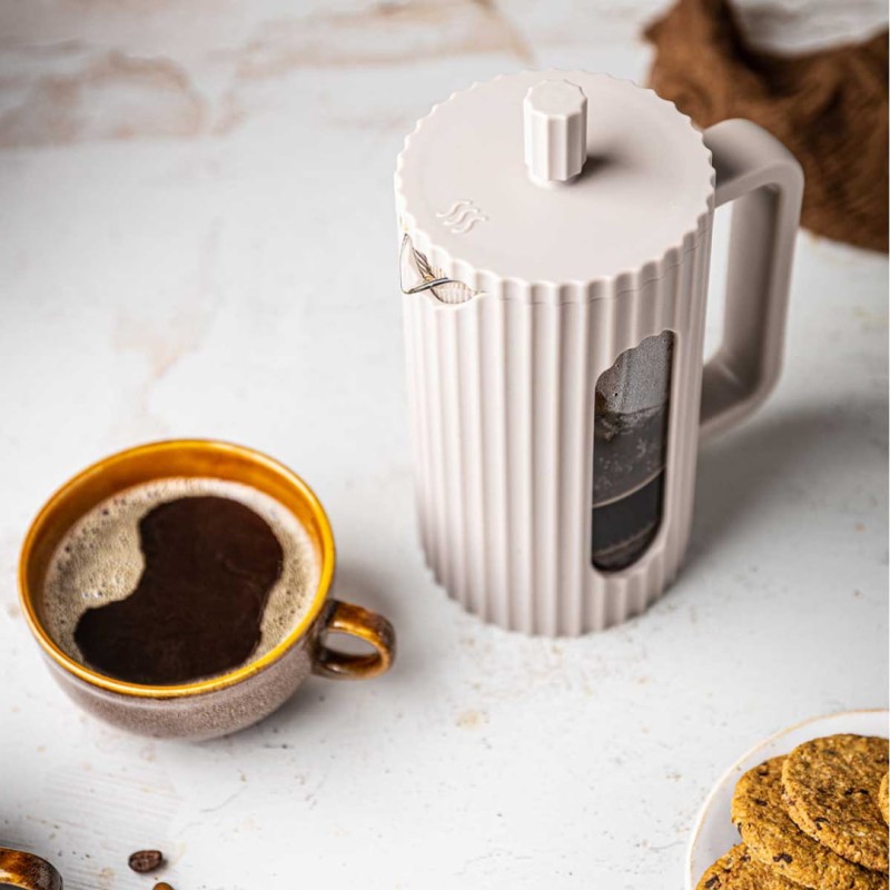 Zaparzacz tłokowy French Press do kawy herbaty 600ml KLAUSBERG KB-7749 różowy