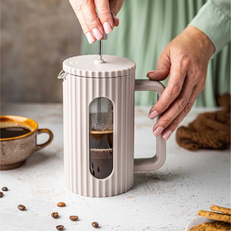 Zaparzacz tłokowy French Press do kawy herbaty 600ml KLAUSBERG KB-7749 różowy