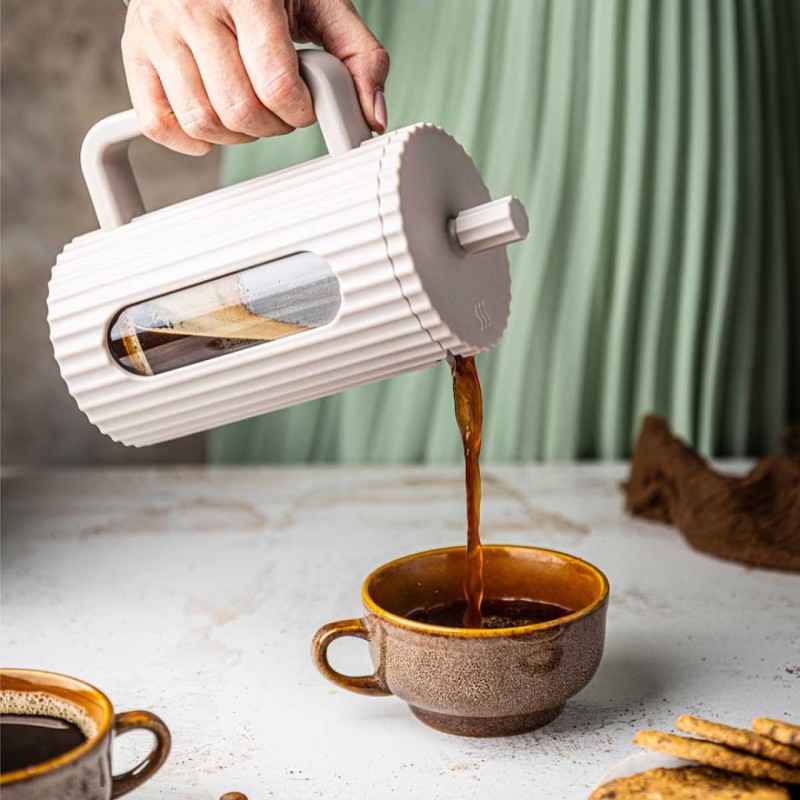 Zaparzacz tłokowy French Press do kawy herbaty 600ml KLAUSBERG KB-7749 różowy