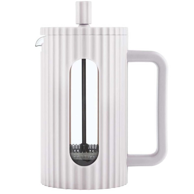 Zaparzacz tłokowy French Press do kawy herbaty 600ml KLAUSBERG KB-7748 biały