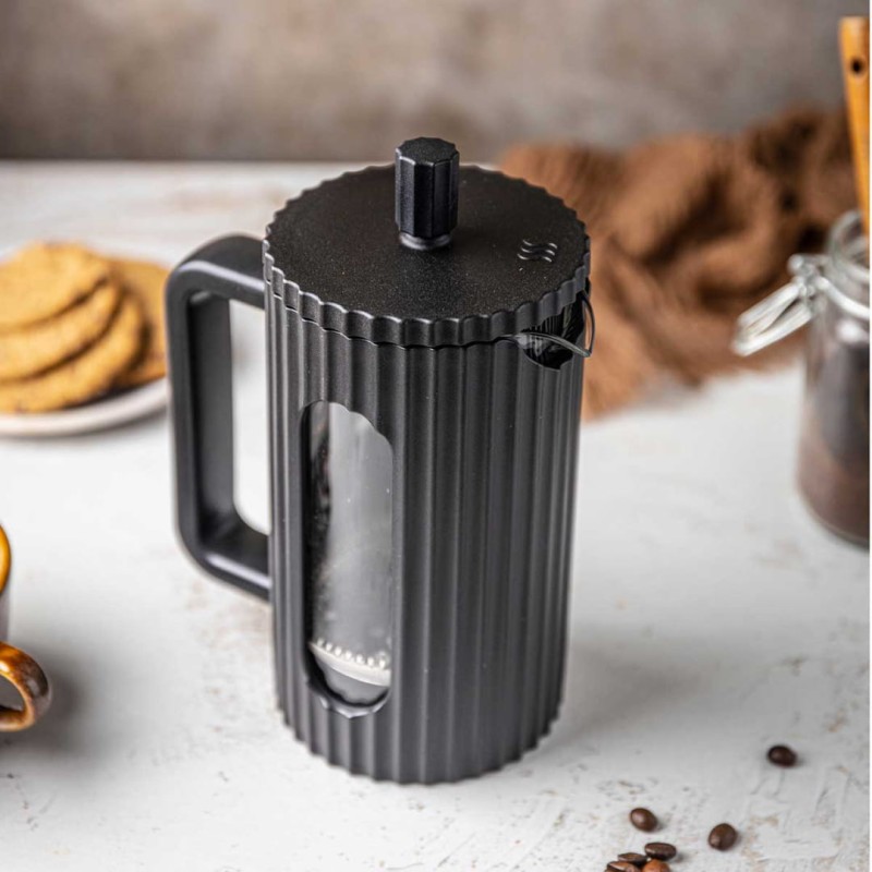 Zaparzacz tłokowy French Press do kawy herbaty 600ml KLAUSBERG KB-7746 czarny