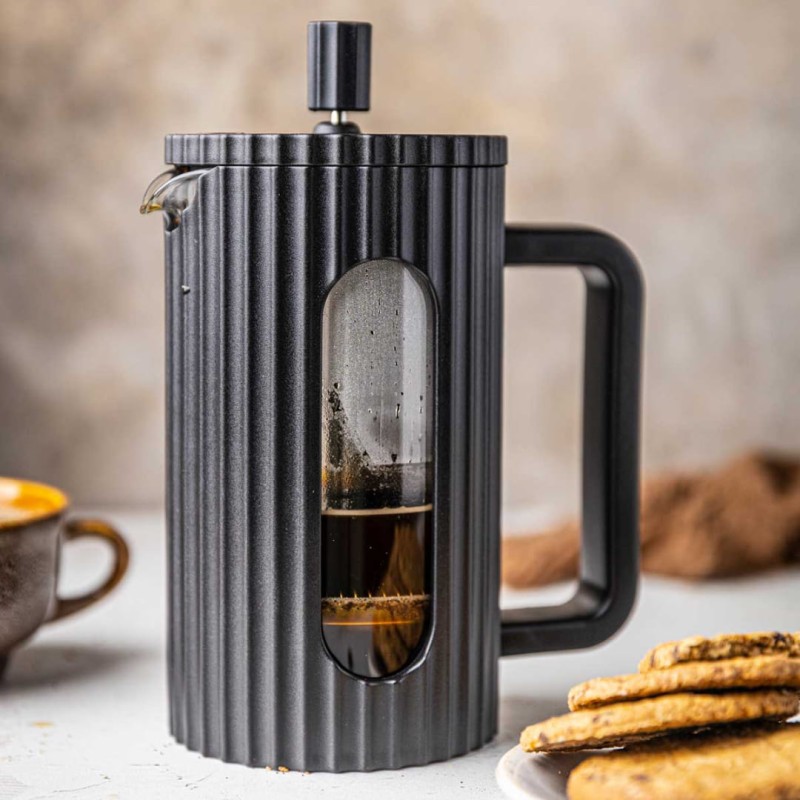 Zaparzacz tłokowy French Press do kawy herbaty 600ml KLAUSBERG KB-7746 czarny