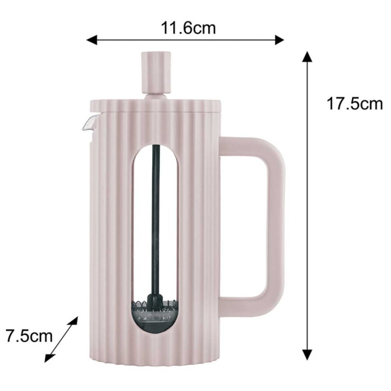 Zaparzacz tłokowy French Press do kawy herbaty 350ml KLAUSBERG KB-7744 różowy