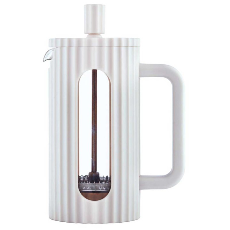 Zaparzacz tłokowy French Press do kawy herbaty 350ml KLAUSBERG KB-7743 biały