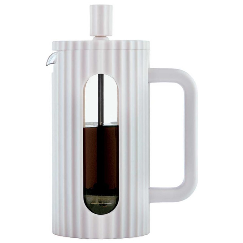 Zaparzacz tłokowy French Press do kawy herbaty 350ml KLAUSBERG KB-7743 biały