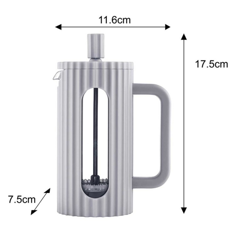 Zaparzacz tłokowy French Press do kawy herbaty 350ml KLAUSBERG KB-7742 sary