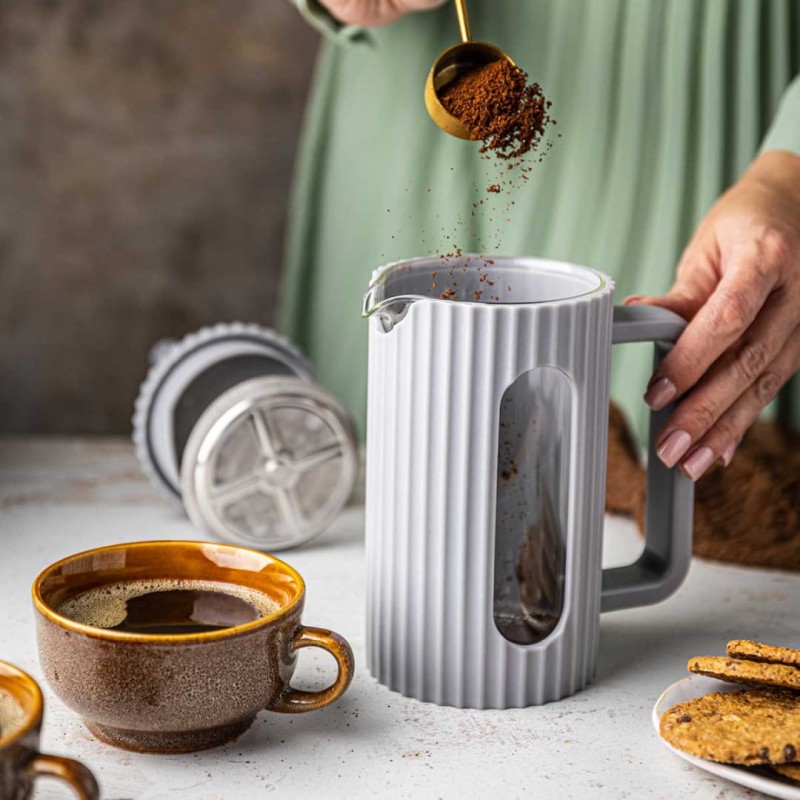 Zaparzacz tłokowy French Press do kawy herbaty 350ml KLAUSBERG KB-7742 sary