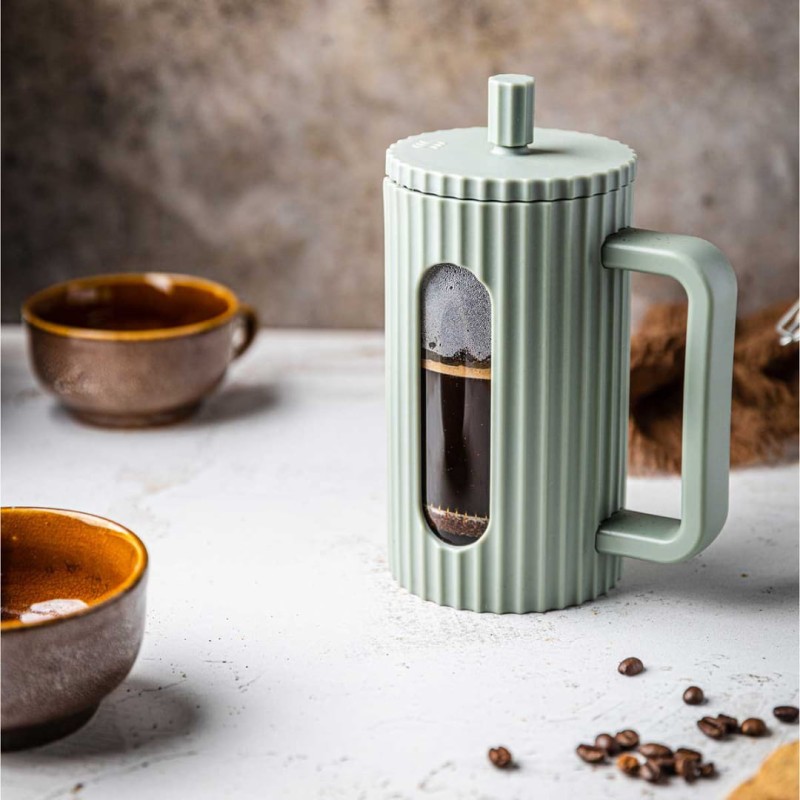 Zaparzacz tłokowy French Press do kawy herbaty 1000ml KLAUSBERG KB-7755 zielony