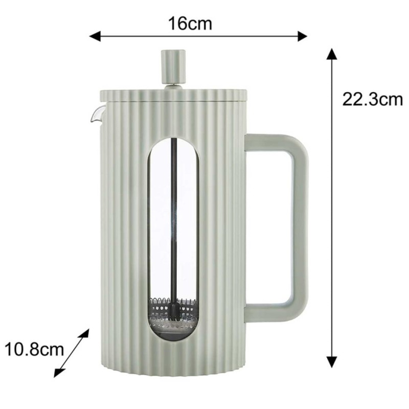 Zaparzacz tłokowy French Press do kawy herbaty 1000ml KLAUSBERG KB-7755 zielony