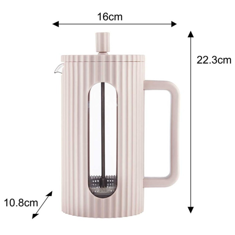 Zaparzacz tłokowy French Press do kawy herbaty 1000ml KLAUSBERG KB-7754 różowy