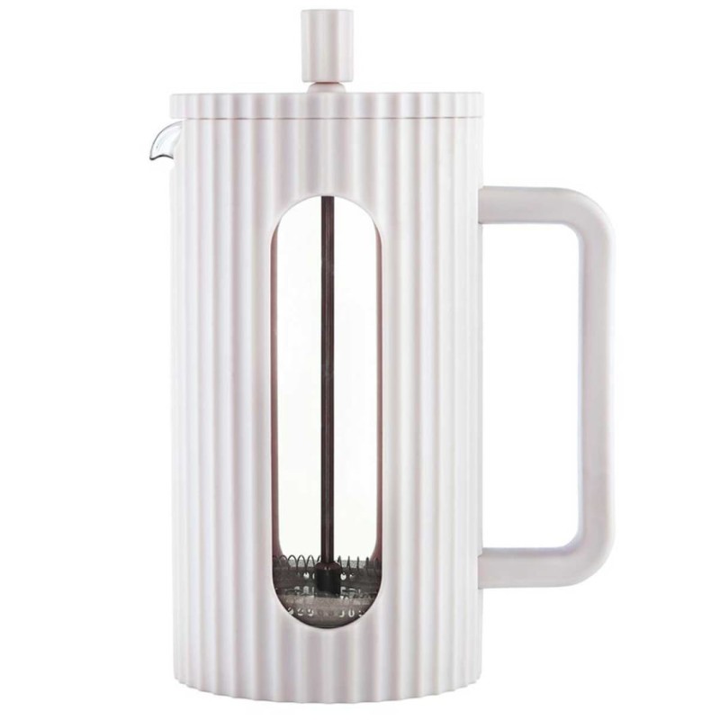 Zaparzacz tłokowy French Press do kawy herbaty 1000ml KLAUSBERG KB-7753 biały