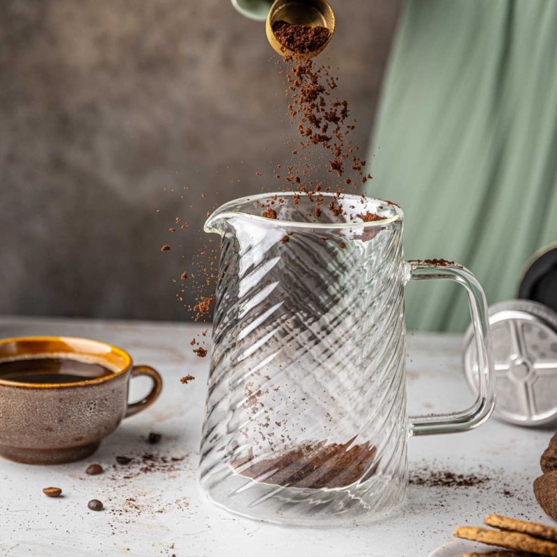 Zaparza tłokowy French Press do kawy herbaty szklany 600ml KLAUSBERG