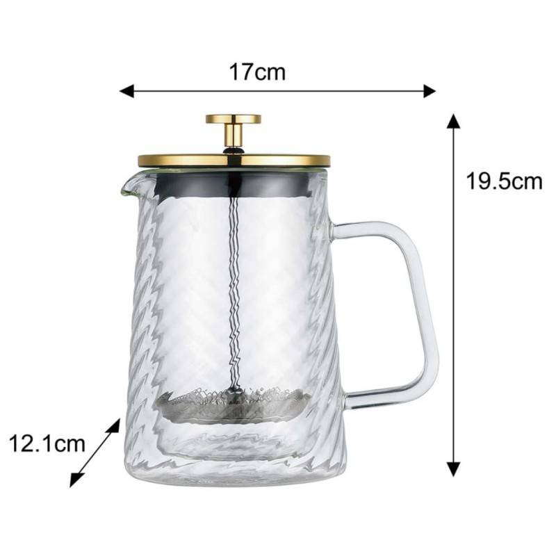 Zaparza tłokowy French Press do kawy herbaty szklany 600ml KLAUSBERG