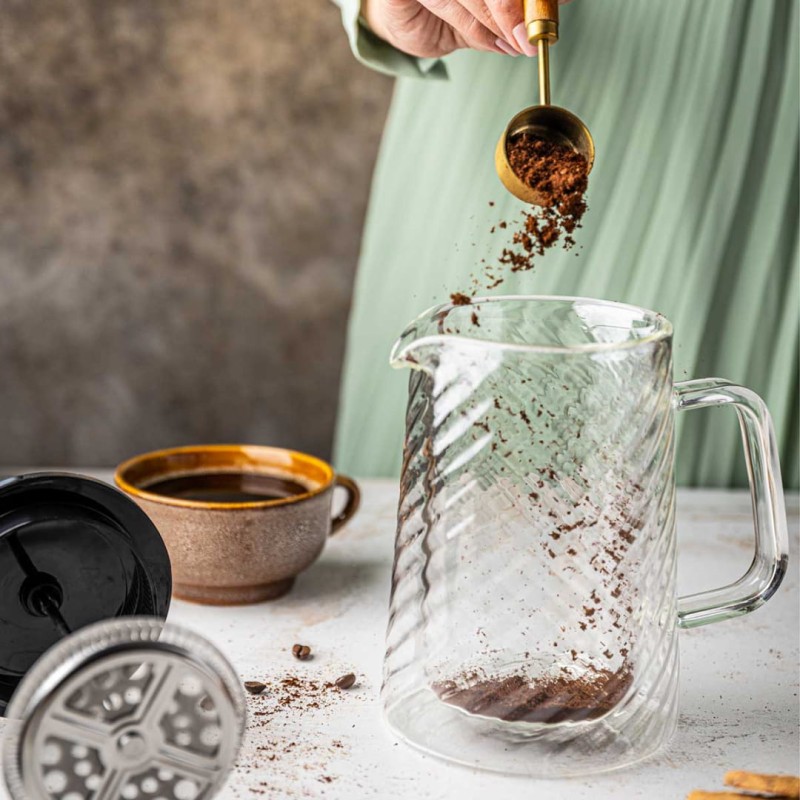 Zaparza tłokowy French Press do kawy herbaty szklany 600ml KLAUSBERG