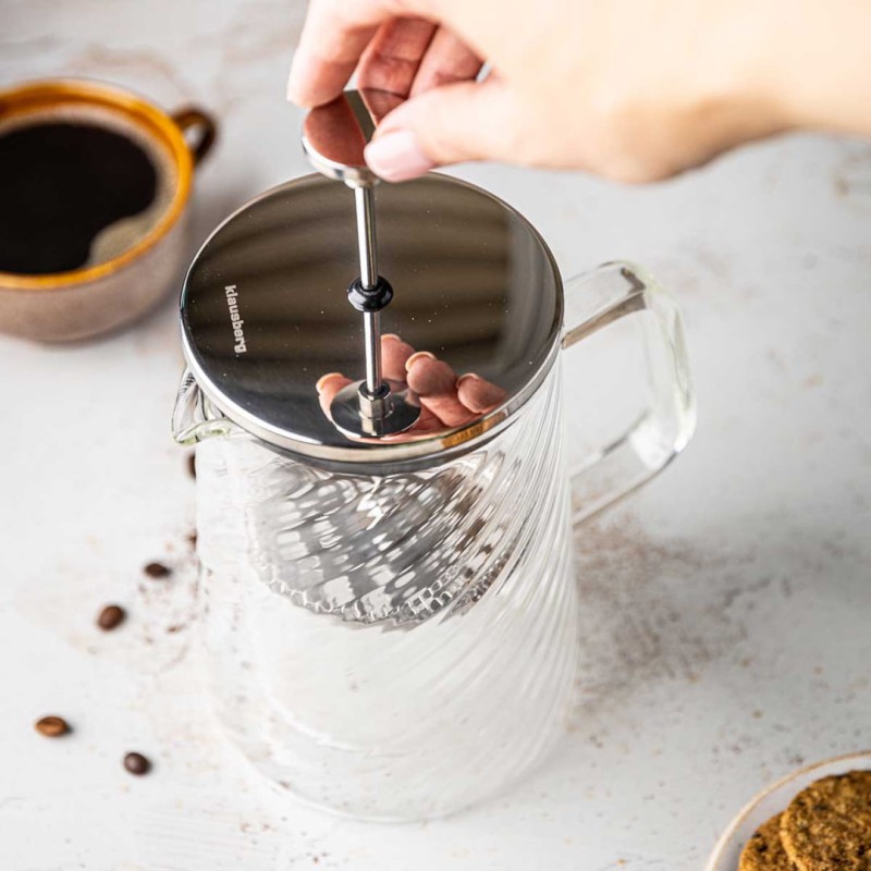 Zaparza tłokowy French Press do kawy herbaty szklany 600ml KLAUSBERG