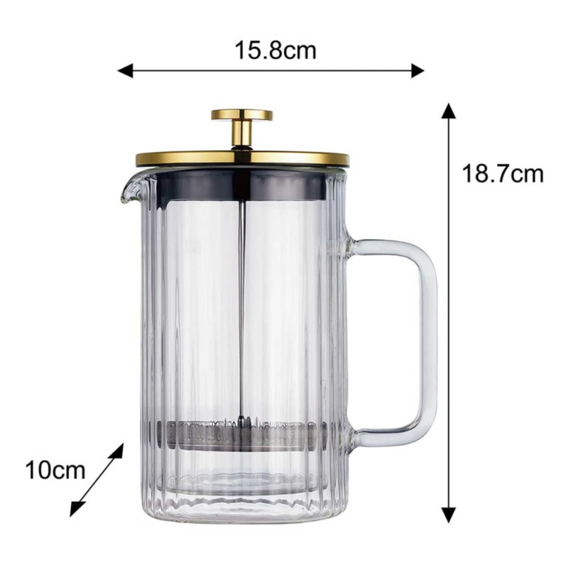 Zaparza tłokowy French Press do kawy herbaty szklany 600ml KLAUSBERG