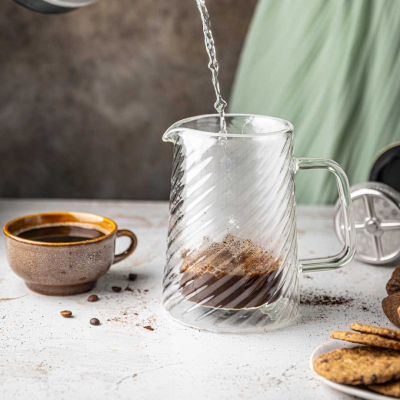 Zaparza tłokowy French Press do kawy herbaty szklany 350ml KLAUSBERG