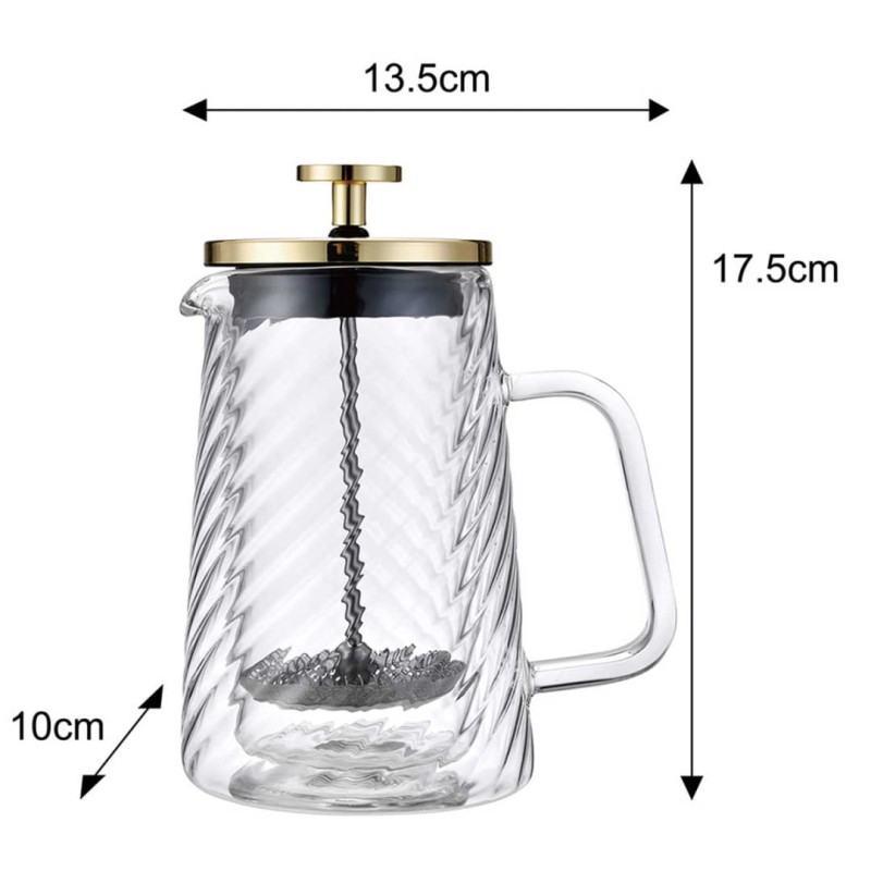 Zaparza tłokowy French Press do kawy herbaty szklany 350ml KLAUSBERG