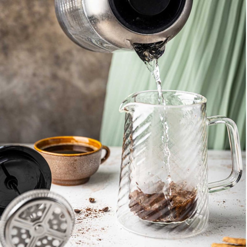 Zaparza tłokowy French Press do kawy herbaty szklany 350ml KLAUSBERG
