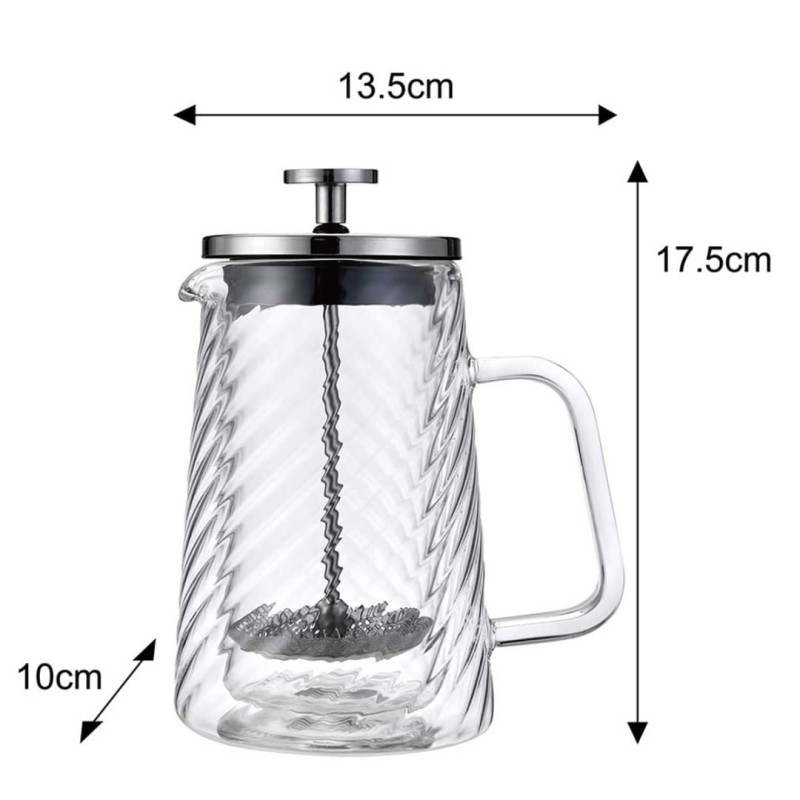 Zaparza tłokowy French Press do kawy herbaty szklany 350ml KLAUSBERG