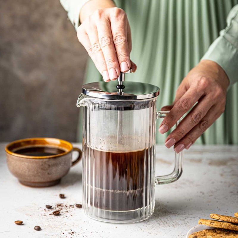 Zaparza tłokowy French Press do kawy herbaty szklany 350ml KLAUSBERG