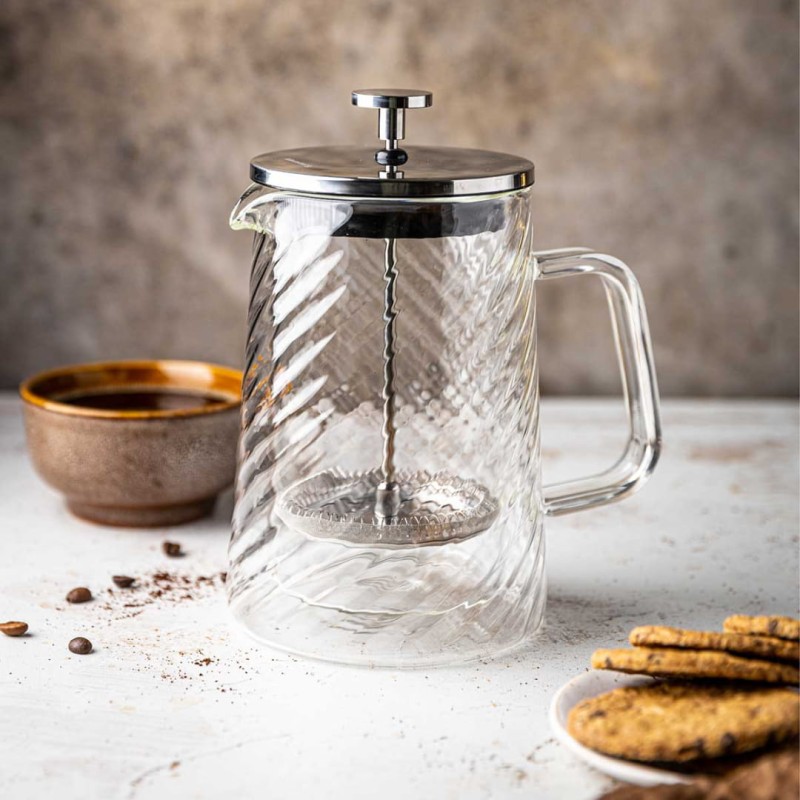 Zaparza tłokowy French Press do kawy herbaty szklany 1000ml KLAUSBERG
