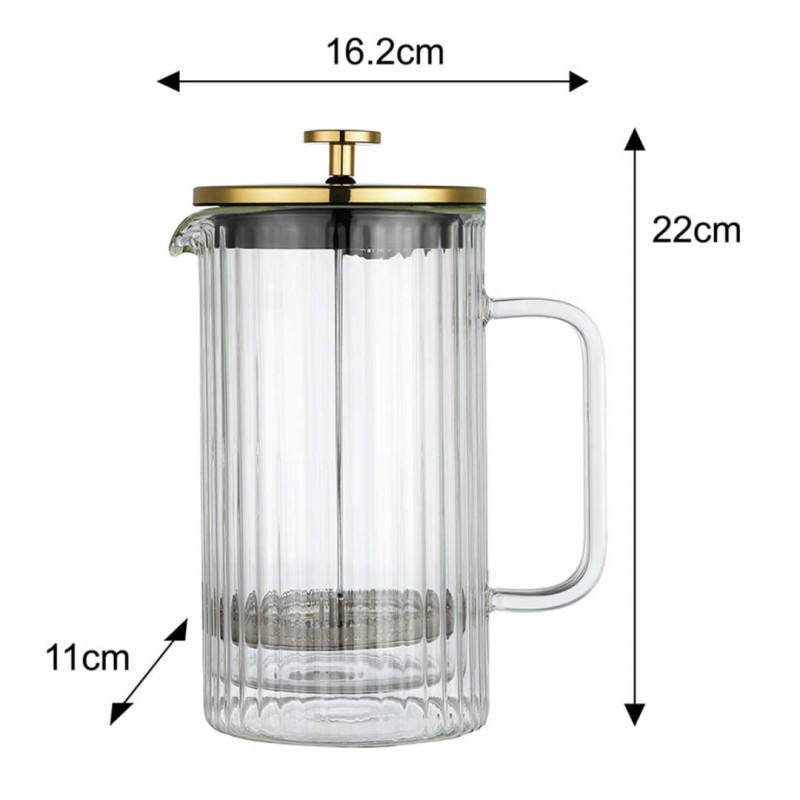 Zaparza tłokowy French Press do kawy herbaty szklany 1000ml KLAUSBERG