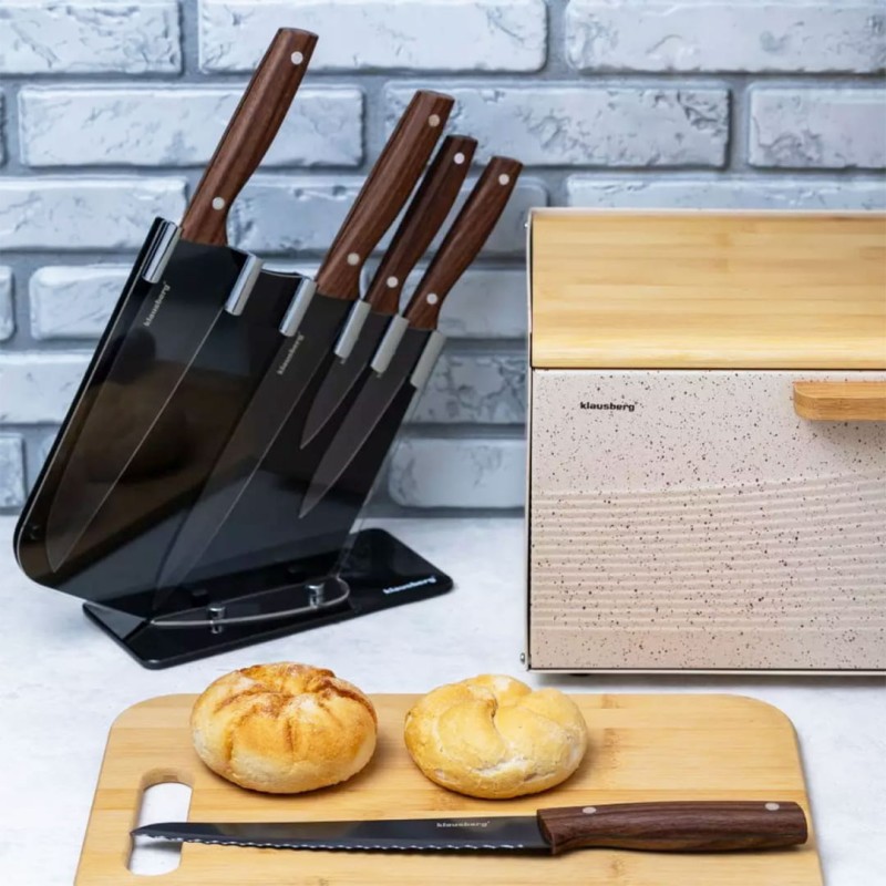 Zestaw 5 noży kuchennych w stojaku KLAUSBERG
