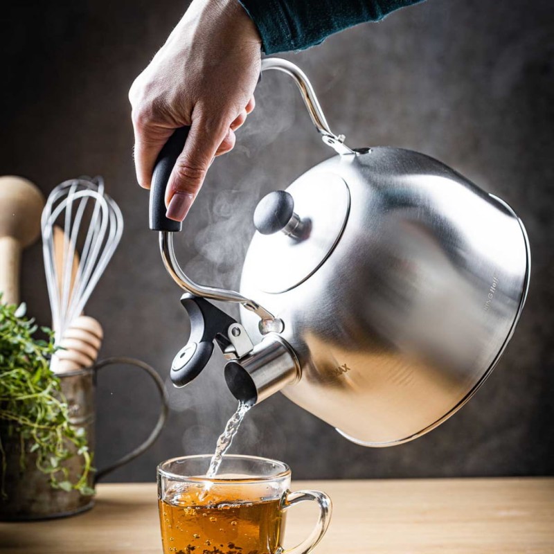 Czajnik z gwizdkiem 2,5L KINGHOFF srebrny