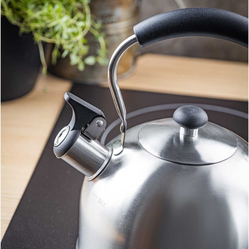 Czajnik z gwizdkiem 2,5L KINGHOFF srebrny