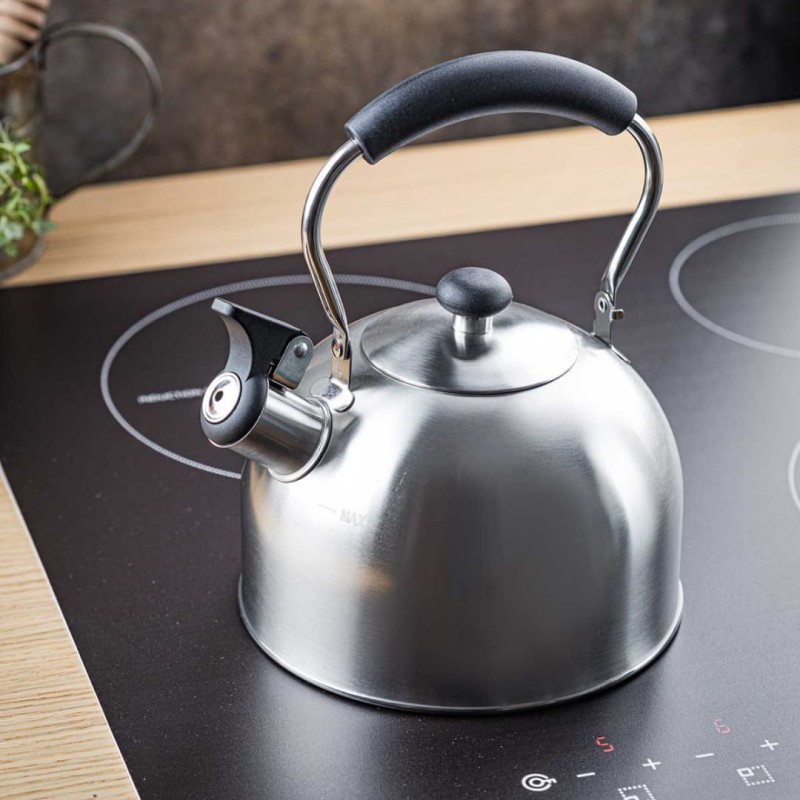 Czajnik z gwizdkiem 2,5L KINGHOFF srebrny