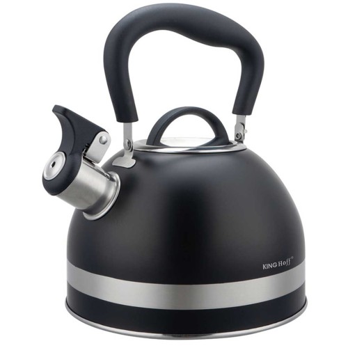 Czajnik z gwizdkiem 1,8L KINGHOFF czarnyy