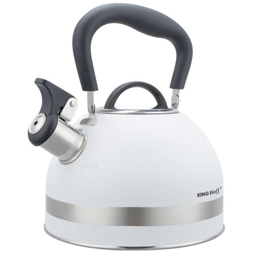 Czajnik z gwizdkiem 1,8L KINGHOFF biały
