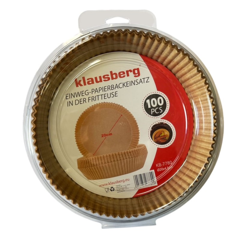 Filtr papierowy wkład do frytownicy Air Fryer 20cm 100szt. KLAUSBERG