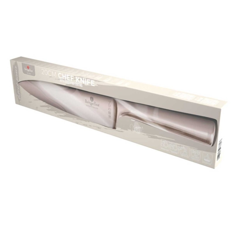 Nóż szefa kuchni stalowy 22cm BERLINGER HAUS ROSE GOLD