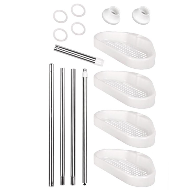 Półka Łazienkowa teleskopowa 23x14xhmax260cm ZAC WHITE