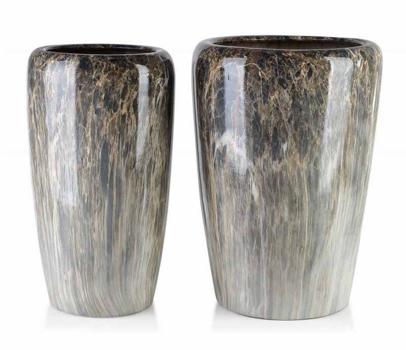 Komplet 2 doniczek 41x41x58/30x30x56cm NEVA MARBLE