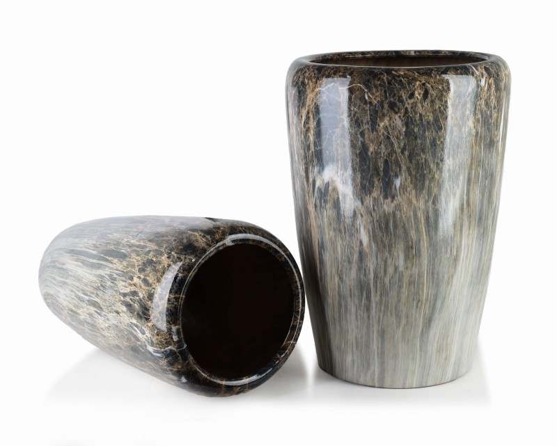 Komplet 2 doniczek 41x41x58/30x30x56cm NEVA MARBLE