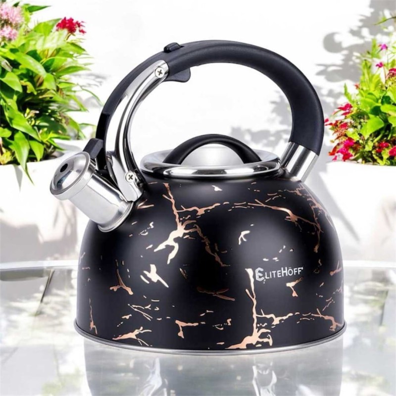 Czajnik z gwizdkiem 3L GLAMOUR BLACK GOLD