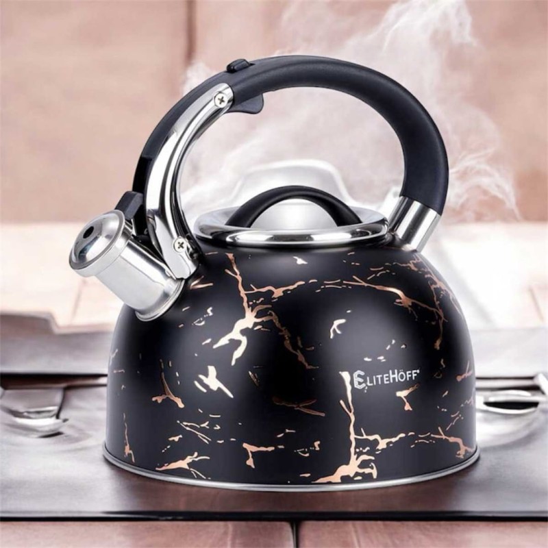 Czajnik z gwizdkiem 3L GLAMOUR BLACK GOLD
