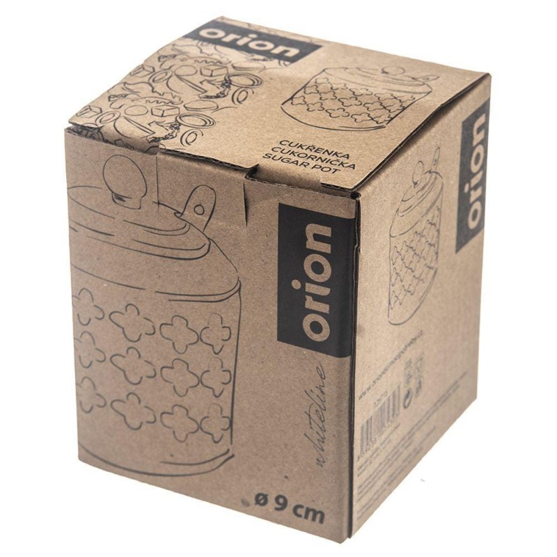 Cukierniczka cukiernica porcelanowa z łyżeczką