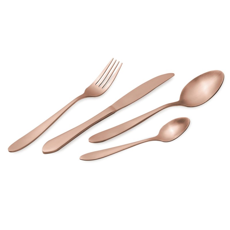 Komplet sztućców 24 elementy na 6 osób BERLINGER HAUS satyna ROSE GOLD