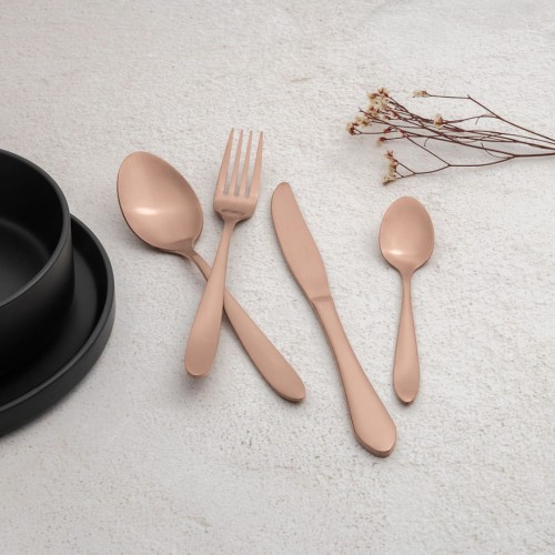 Komplet sztućców 24 elementy na 6 osób BERLINGER HAUS satyna ROSE GOLD